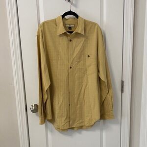Tommy Bahama Mustard Silk Button-Up